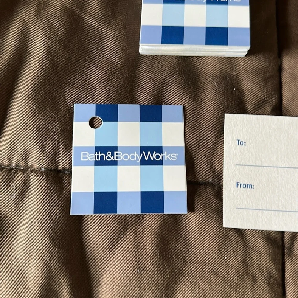 Bath & Body Works Small Gingham Gift Tags